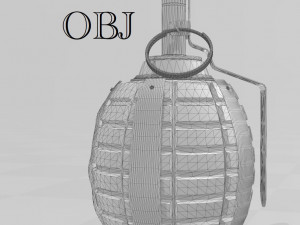Frag gold grenade 3D Model