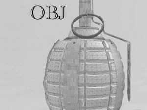 Frag gold grenade 3D Model