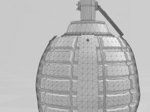 Frag gold grenade 3D Model