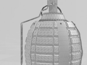 Frag gold grenade 3D Model