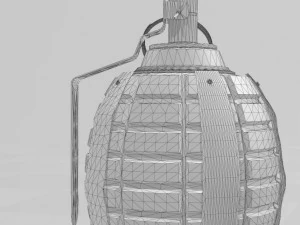 Frag gold grenade 3D Model