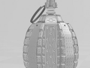 Frag gold grenade 3D Model