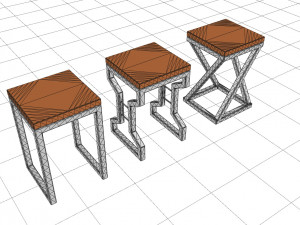 LOFT - The stool M1x10 3D Model