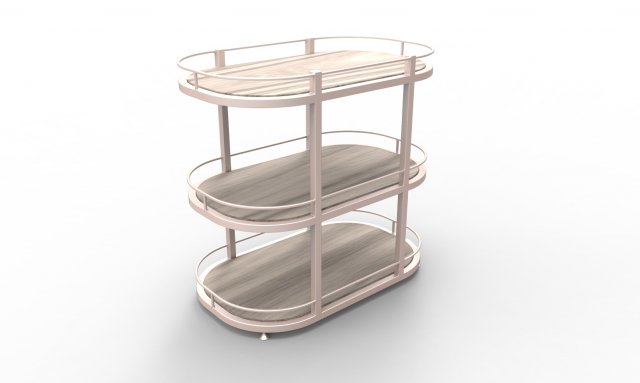 LOFT - Three-tiered table M1x10 3D Model .c4d .max .obj .3ds .fbx .stl .blend