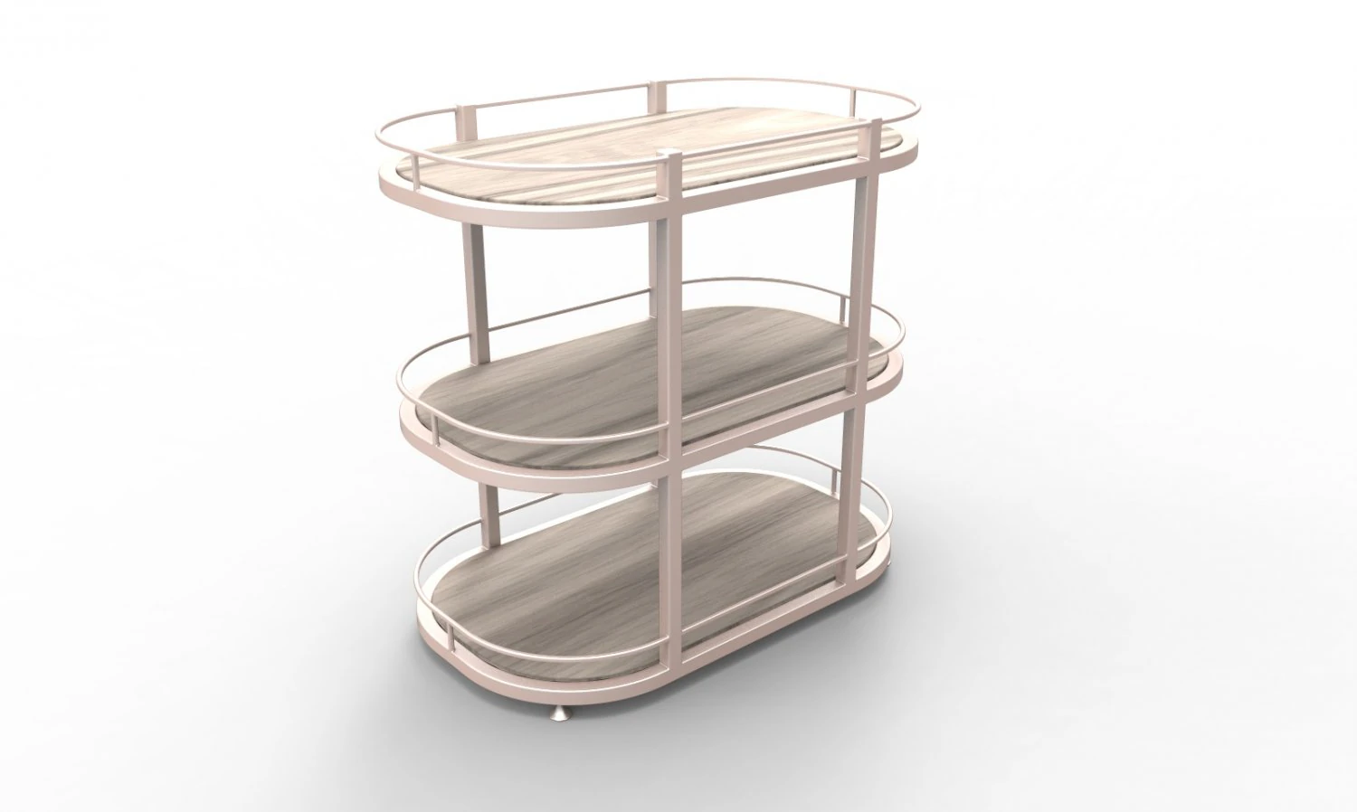 LOFT - Three-tiered table M1x10 3D Model .c4d .max .obj .3ds .fbx .stl .blend 