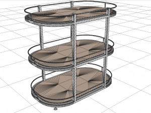 LOFT - Three-tiered table M1x10 3D Model