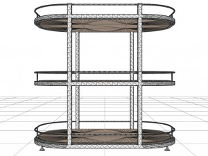 LOFT - Three-tiered table M1x10 3D Model