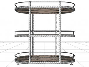 LOFT - Three-tiered table M1x10 3D Model