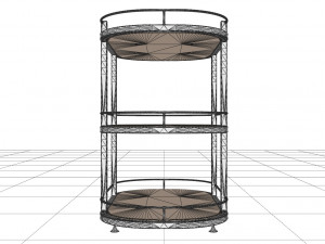 LOFT - Three-tiered table M1x10 3D Model