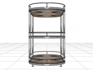 LOFT - Three-tiered table M1x10 3D Model