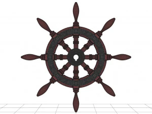 Yacht steering wheel 3D Model