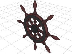 Yacht steering wheel Modelo 3D