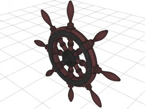 Yacht steering wheel 3D Model