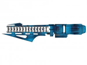 Cannone a rotaia Modello 3D