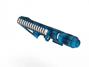 Cannone a rotaia Modello 3D