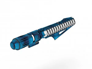 Cannone a rotaia Modello 3D