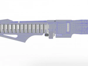 Cannone a rotaia Modello 3D