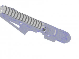 Cannone a rotaia Modello 3D