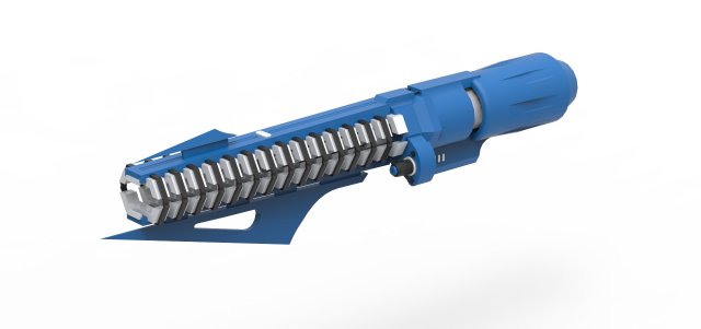 Railgun Model 3D .c4d .max .obj .3ds .fbx .stl .blend 