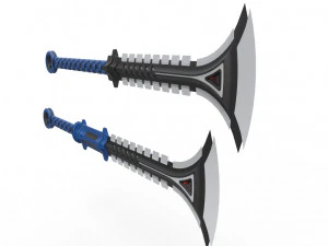 Fantasy axes 3D Model