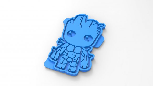 Groot - Silicone mold 3D printmodel .c4d .max .obj .3ds .fbx .stl .blend