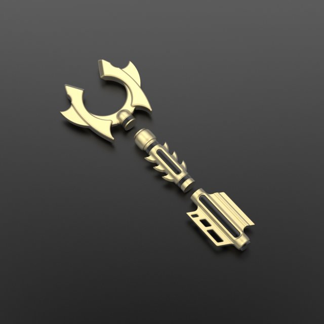 Golden key - 1002 Modelo 3D .c4d .max .obj .3ds .fbx .stl .blend 