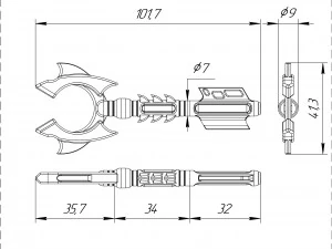 Golden key - 1002 3D Model