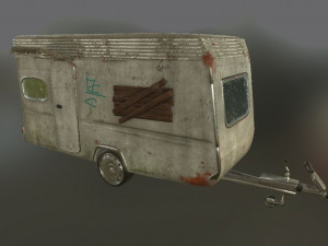 old abandoned caravan 3D Model