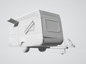 old abandoned caravan 3D-Modell