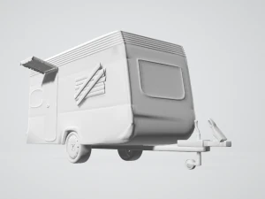 old abandoned caravan 3D Model