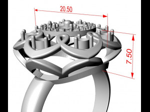 flower ring 3D-printmodel