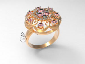 flower ring 3D Print Model