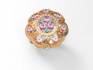 flower ring 3D Print Model