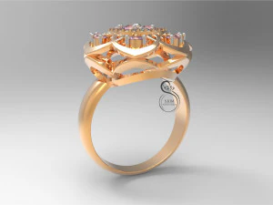 flower ring 3D Print Model