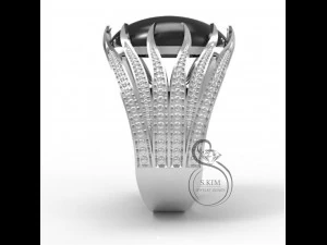 каблучка з кабошоном 15х10 3D Принт Модель