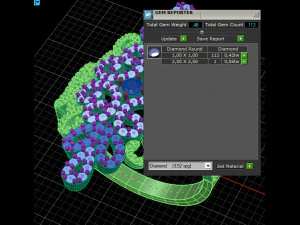 scattering of gems pattern 3D Print Model