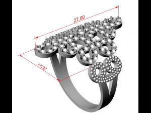 ring pattern of gems brilliant tracery Modèles 3D en vedette