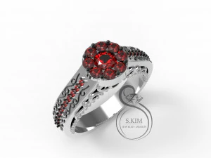 flower ring removeable outside part 3D Print Model
