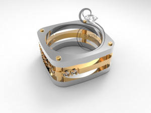 square rings full weight and lightweight variant 3D Принт Модель