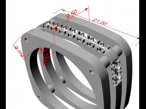 square rings full weight and lightweight variant Modelo de Impressão 3D