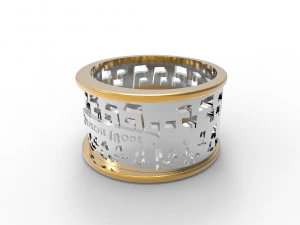depeche mode 2 rings through holes and dints 3D Print Model