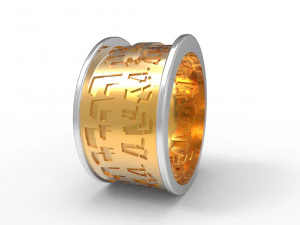 depeche mode 2 rings through holes and dints 3D Print Model