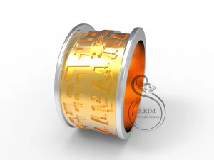depeche mode 2 rings through holes and dints 3D Print Model