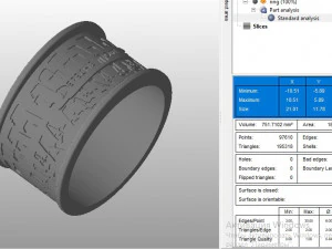 depeche mode 2 rings through holes and dints 3D Print Model