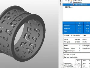 depeche mode 2 rings through holes and dints 3D Print Model