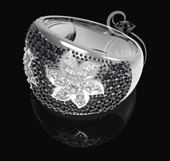 ring scattering of gems 3D Print Model .c4d .max .obj .3ds .fbx .stl .blend
