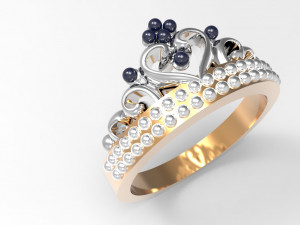 crown ring diadem corona with balls 3D प्रिंट मॉडल