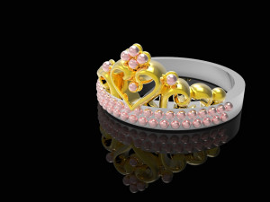 crown ring diadem corona with balls Modelo de Impressão 3D