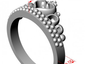crown ring diadem corona with balls Modelo de Impressão 3D