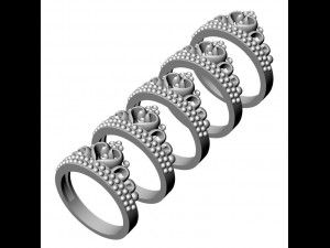 crown ring diadem corona with balls Modelo de Impressão 3D